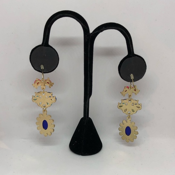 Fun Multicolor Statement Earrings - Picture 3 of 3